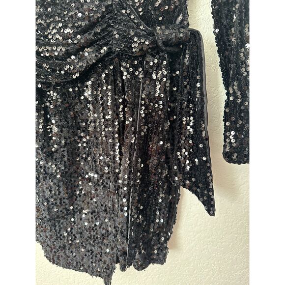 ZARA SEQUINED VELVET BLAZER DRESS NWT Size XS - Picture 8 of 15